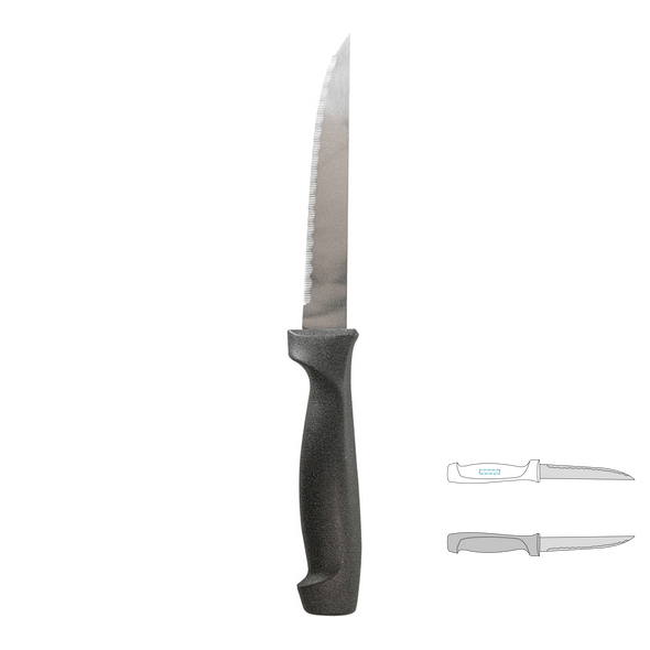 Couteau à viande avec manche en acier inoxydable PP